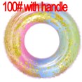 thumbnail image 1 of HuangShi  Colorful Gold Inflatable Donut Swimming Ring Pool Float Toy Circle Beach Sea Party Inflatable Mattress Water Adult Kid, 1 of 7