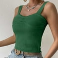 thumbnail image 2 of UYISJ Women Tank Top Square Neck Rib Knitted Crop Sleeveless Slim Strappy Casual Cropped Cami, 2 of 9