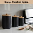 thumbnail image 6 of Ceramic Kitchen Canisters for Countertop Set of 3 with Airtight Bamboo Lids - White Kitchen Canisters with Airtight Lids - Flour Sugar Canister Set - Flour and Sugar Containers Farmhouse - Coffee Jar, 6 of 10
