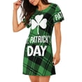 thumbnail image 2 of Bingfone St Patrick's day Nightgowns for Women Sleep Shirts Short Sleeve Nightshirt Pullover Nightdress Soft Sleepwear, 2 of 6