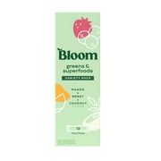 Bloom Nutrition Greens & Superfoods Powder Sticks, Mango, Berry, and Coconut, 12 Count