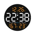 thumbnail image 2 of Calendario de reloj de pared digital  degree f/ degree C conmutable con la semana de la fecha de luz nocturna para el dormitorio de la oficina dormitorio a salón Naranja, 2 of 8
