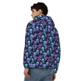 thumbnail image 4 of Honeii purple flower blue Skull Print Hoodies for Men, Pullover & Full Zip, Breathable Zip up Hoodie, Sweatshirt-3X-Large, 4 of 5