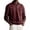 14#Wine, variant on Long Sleeve Collared Polo Shirt for Men Casual Loose Fit Button Pullover Shirt Soft Breathable Henley T Shirt Sweatshirt Top