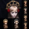 thumbnail image 4 of Tiaras Crowns Pageant Prom Angel Headband Bachelorette Party Hair Accessories Vintage Tiaras Hair Hoop, 4 of 7