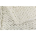 thumbnail image 2 of Silver One International Chunky Knitted Throw Blanket, Cream, 50" x 60", 2 of 6