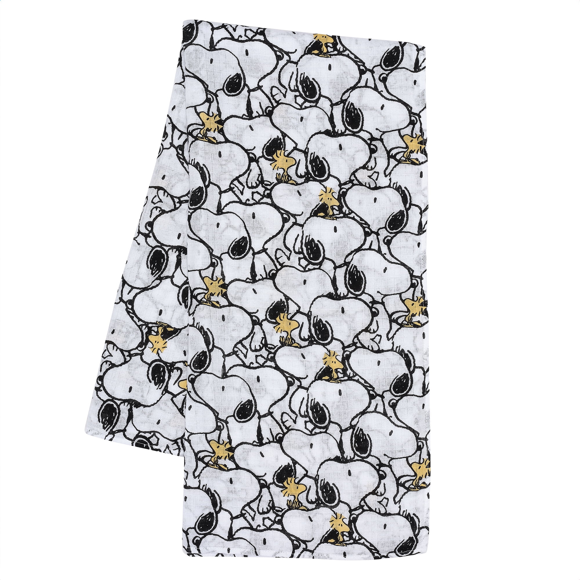 Lambs & Ivy Snoopy Muslin Swaddle Blanket & Mini Plush Newborn Baby Gift Set