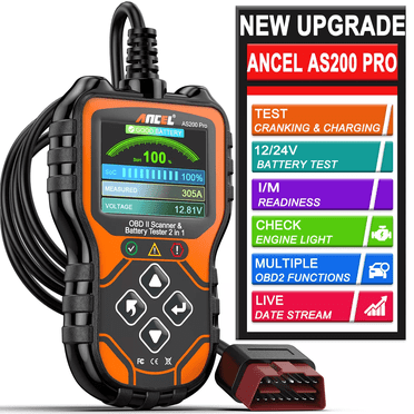 ANCEL AS200 PRO Battery Tester OBD2 Scanner Auto Code Reader Diagnostic Tool