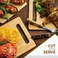 thumbnail image 5 of Bamboo Cutting Boards for Kitchen [Set of 3] Wood Cutting Board for Chopping Meat, Vegetables, Fruits, Cheese, Knife Friendly Serving Tray with Handles, 5 of 8