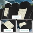 thumbnail image 3 of For 2018-2022 Honda Accord Sport | Sport SE | EX | EX-L | Touring FH Group Waterproof Neoprene Custom Fit Car Seat Covers Rear Set - Beige, 3 of 3