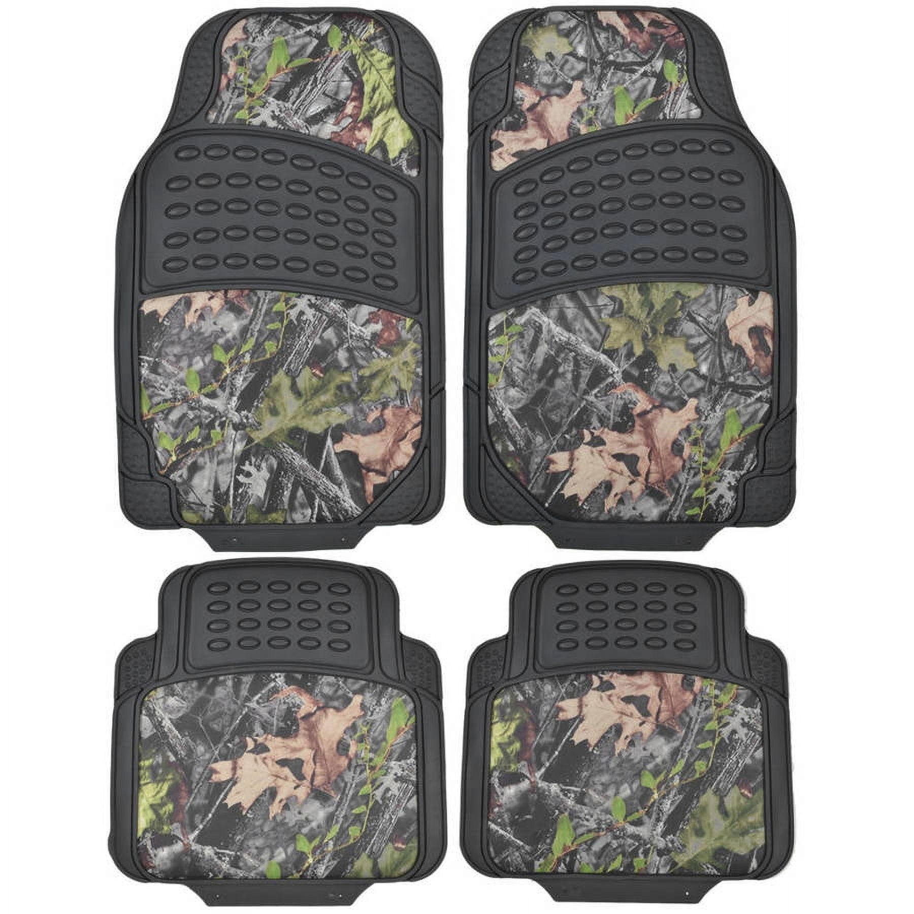 BDK Hawg Camouflage Seat Covers and Floor Mats for Car and SUV, Heavy Duty Rubber, Trimmable