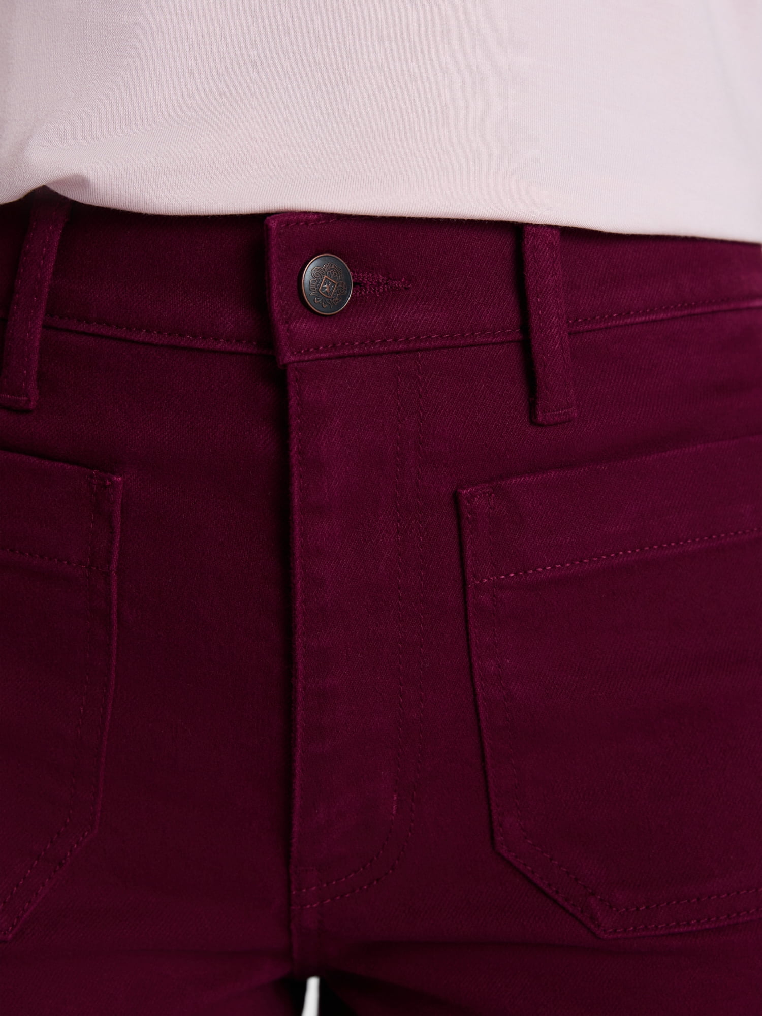 Time and Tru Women's High Rise Patch Pocket Denim Shorts, 4" Inseam, Sizes 0-20