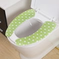 thumbnail image 3 of Self-Adhesive Polyester Toilet Seat Cover - Ultra-Thin, Reusable and Washable, Warm Fleece Lining, Cut-To-Fit, Non-Slip, Easy Install for Bathroom, 3 of 6