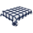thumbnail image 2 of Navy Blue Plaid Check, Tablecloth Rectangle Table Cloth 52x70 , Waterproof Tablecloth Outdoor Table Cloth, Geometrical Abstract Lattice Washable Table Cover for Kitchen Dining Party, 2 of 8