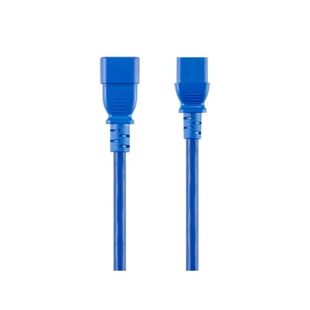 UPC: 0889028142677 | Monoprice Extension Cord – 3 Feet – Blue  IEC 60320 C14 to IEC 60320 C13  14AWG  15A  SJT  100-250V  For Powering Computers  Monitors
