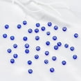 thumbnail image 4 of 256 cuentas de 6 mm hechas a mano, cuentas de Murano azules, cuentas de ojo turco redondas planas, cuentas espaciadoras de Murano, 4 of 7