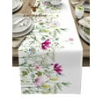 thumbnail image 2 of Spring Flower Vanilla Wildflower Table Runner Home Wedding Table Flag Mat Centerpieces Decoration Party Dining Long Tablecloth, 2 of 7