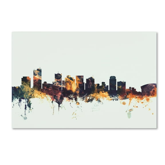 Trademark Fine Art 'Phoenix Arizona Skyline' Canvas Art by Michael Tompsett