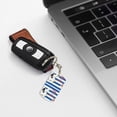 thumbnail image 7 of Uemuo Bulldog Friend Pattern Rectangular Metal Keychain - Durable, Stylish, and Personalized Key Ring for Men and Women,Engraved Keychain,Gift Slim Sturdy Keychain, 7 of 7