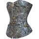 thumbnail image 4 of Camisola moldeadora de cintura con encaje y lazo sin espalda con estampado de flores para mujer, top de poliéster, 4 of 5