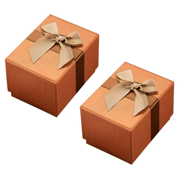 WORGEOUS 2 Pcs Watch Box Gift Boxes Gifts Chic Gift Box 10X7.8CM Orange