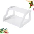 thumbnail image 3 of HAMPPLIES Punch Free White Router Storage Shelf 2 Tier Space Saving Rack for Modem and Set Box, 3 of 6