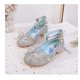 thumbnail image 1 of Zapatos de princesa de Disney para niñas, zapatos de cuero coreanos congelados de cristal de tacón alto para niños, nuevos zapatos para puesta en escena de primavera, 24 plantillas de 16,5 CM Gao Jinjia LED, 1 of 2