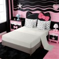 thumbnail image 3 of Erosebridal Lovely Coquette Bowknot Girls 7-Piece Twin Bedding Sets,Gray Kawaii Bowtie Bedding Comforter Set For Kids,Gray Reversible, 3 of 7