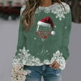 thumbnail image 2 of BOOMNY Christmas Women's Sweaters Long Sleeve Sweaters for Women Xmas Embroidery Crewneck Knit Pullover Trendy Tops 2025 Fall Winter Knitwear, 2 of 4