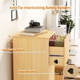 thumbnail image 4 of Ktaxon Tall 4-Drawer Wood File Cabinet Vertical Filing Cabinet for Letter A4-Sized Files Easy to Assemble, Modern Style Fluted Design Wood, 4 of 8