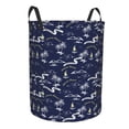 thumbnail image 2 of Daiia Hawaiian Style Round Laundry Basket with Handles Thickened Waterproof Circular hamper,Dirty Clothes Storage Basket for Bedroom,Bathroom,College Dorm-Small, 2 of 8