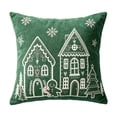 thumbnail image 2 of Talqzovs Christmas Decorative Throw Pillows , 18x18 Gingerbread House Embroidered Cushions for Sofa Couch Bed Living Room Indoor Xmas Home Decor, 2 of 7
