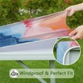 thumbnail image 6 of Blue Pink Orange Marble Square Fitted Tablecloth with Elastic Edge,Square Table Cover,Washable Elastic Table Cover for Home Kitchen Party Decor 34"x34", 6 of 6
