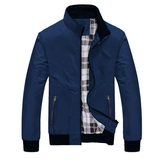 Men's Casual Zipper Jacket for Autumn and Winter Seasons Lightweight Comfortable Outerwear Coat