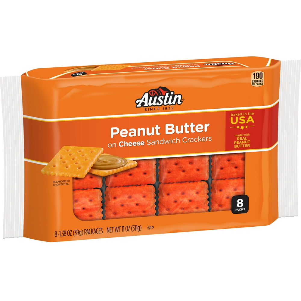 Austin Sandwich Crackers, Single Serve Snack Crackers, Office and Kids