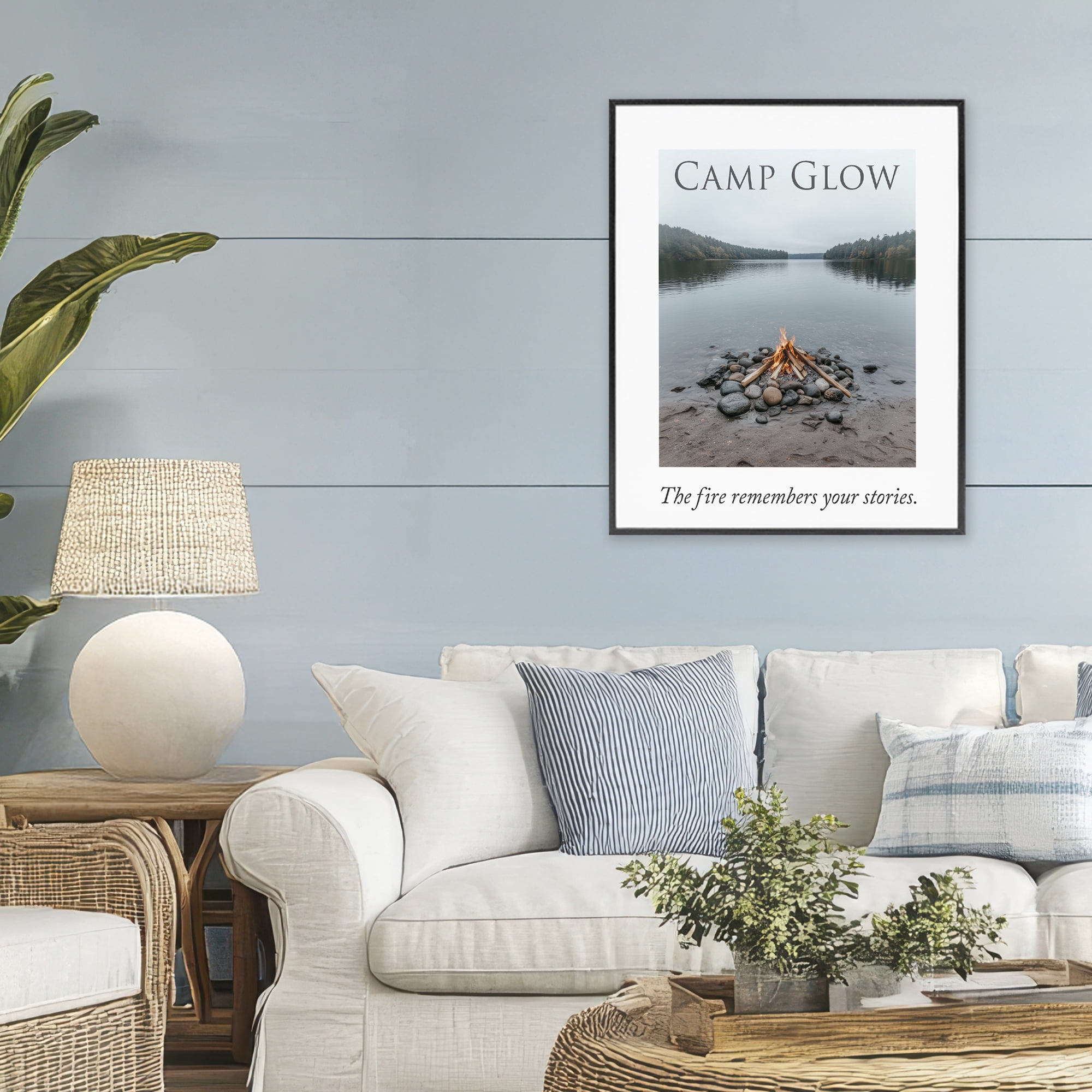 Stupell Industries Fire Remembers Your Stories Black Framed Giclee Art, design by A Barefoot Stylist