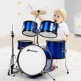 thumbnail image 2 of Infans Sonart 16 Inch 5-Piece Complete Kids Junior Drum Set Children Beginner Kit Blue, 2 of 7