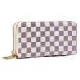 thumbnail image 2 of Daisy Rose RFID Blocking Protection Women's Casual Continental Wallet, Cream Checkered, 2 of 7