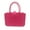 Dark Pink, variant on huanledash Women Handbag Portable Handle Solid Color Large Capacity Rectangle Gift Thickened Felt Ladies Tote Bag Purse Daily Life