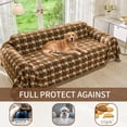 thumbnail image 2 of Smuge Couch Cover Sofa Covers Washable, Sectional Couch Covers L Shape Sofa towel Slipcovers Furniture Protector for Dogs Cats Pet(71"x 150", Dark Coffee), 2 of 8