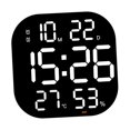 thumbnail image 2 of maskred Digital Wall Clock Temp Date Week Adjustable Display Large Screen Brightness White 28 x 28 x 3cm, 2 of 6