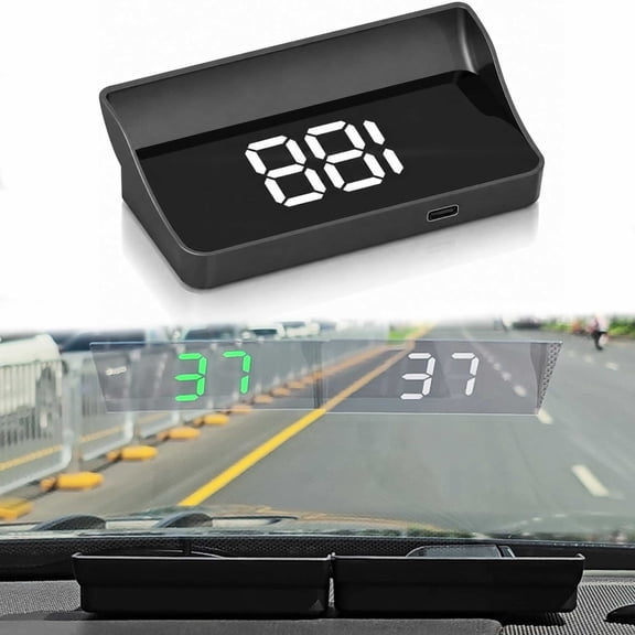 Smart In-Car HUD Co-Pilot Navigation, USB Car Speedometer with GPS BDS Dual Positioning, 10Hz Refresh MPH Display Plug and Play for Cars Trucks