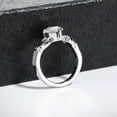 thumbnail image 3 of Claddagh Diamond Engagement Ring, Heart Shape Diamond Ring, Luxurious Three Stone Crown Diamond Ring, Forever One Ring, 925 Sterling Silver, 2.3 Ct Simulated Diamond, Anniversary Gift Ring, 3 of 3