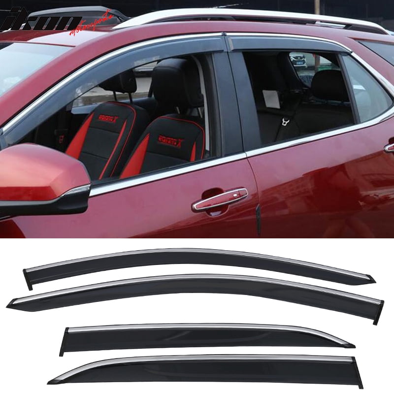 Compatible with 1819 Chevy Equinox Polycarbonate Window Visors Vent
