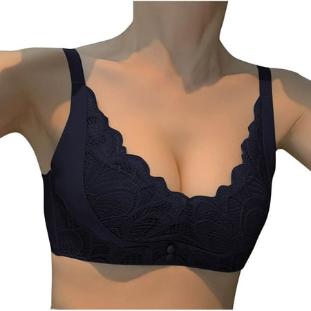 Kaemgyyd Women s Lace Bra Trendy Seamless Deep V Neck Plunge Bralettes Comfort Lightly Full Coverage No Underwire Bra