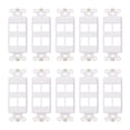 thumbnail image 1 of Adaptador de placa de pared decorativa de 4 puertos, blanco, paquete de 10, 1 of 3