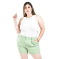 thumbnail image 4 of Short de vestir con pinzas Roman Fashion/ Tallas Extras, 31404 (Pistache) verde claro 36, 4 of 6
