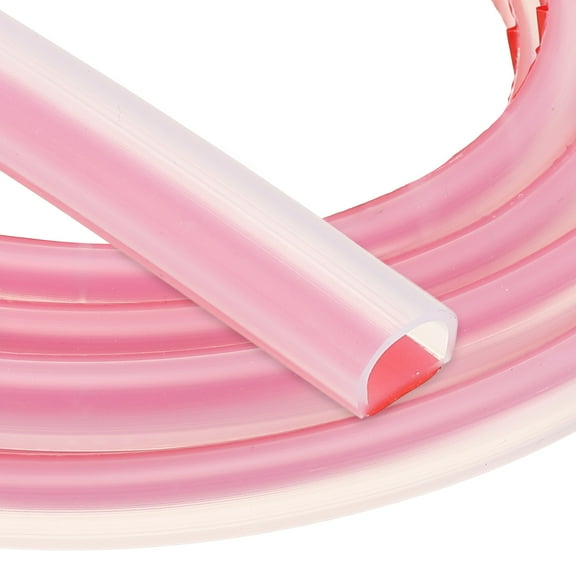 Uxcell Silicone Weather Stripping Door Seal, 19.7 ft D Shape Weather Stripping Self Adhesive Door Seal Strip for Door Frame, Window Sealing, Large Gap, 3.94"Wx0.39"Tx3.15H, Clear/Red