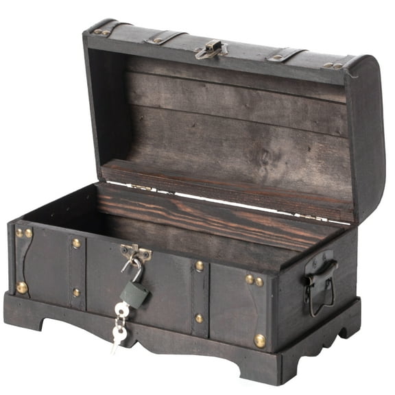 Small Pirate Style Wooden Treasure Chest
