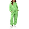 thumbnail image 3 of Maean Girl 2 Piece Outfits Sets Long Sleeve Sweatshirt Jackets Matching Set Sweatpants with Pockets, 3 of 6